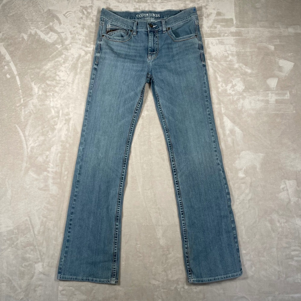 Cody James Men's Jeans Slim Bootcut Denim Western Cowboy 34x36 Blue